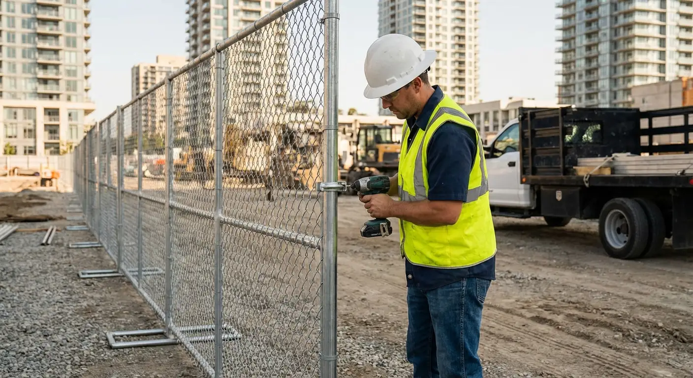 Downtown Beaumont temporary fencing and site security