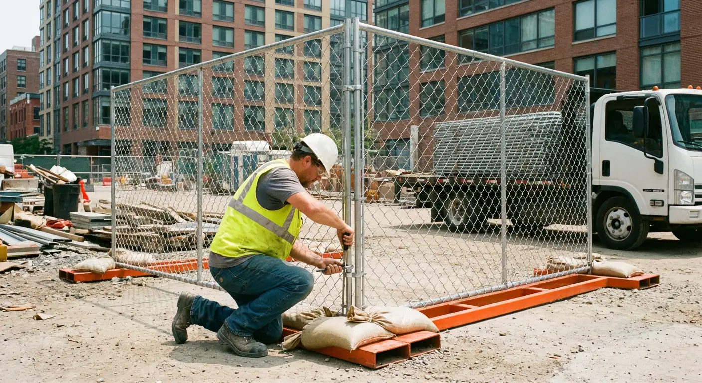Temporary fence rental services in North Beaumont