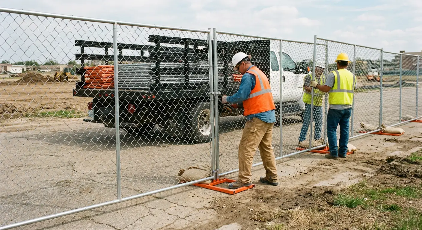 Temporary fencing deployment in Beaumont, CA