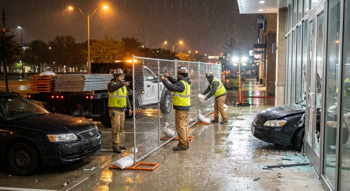 Emergency temporary fencing and dispatch logistics in Beaumont, CA