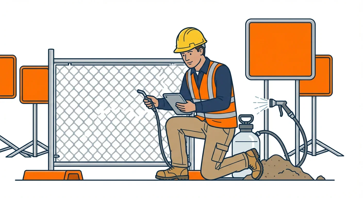 SWPPP Dust Compliance Warning Signs Infographic in Beaumont, CA