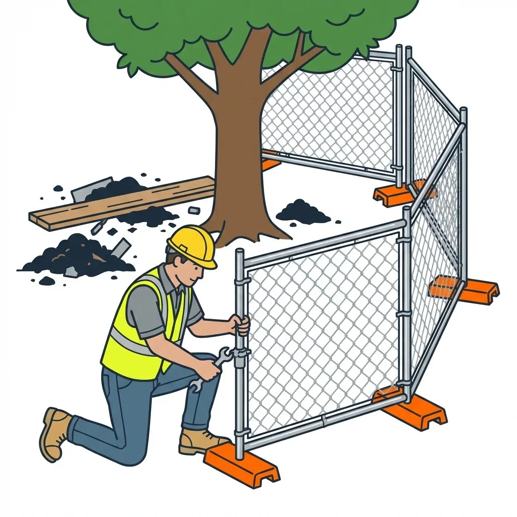 Infographic detailing common tree protection violations and prevention in Beaumont, CA